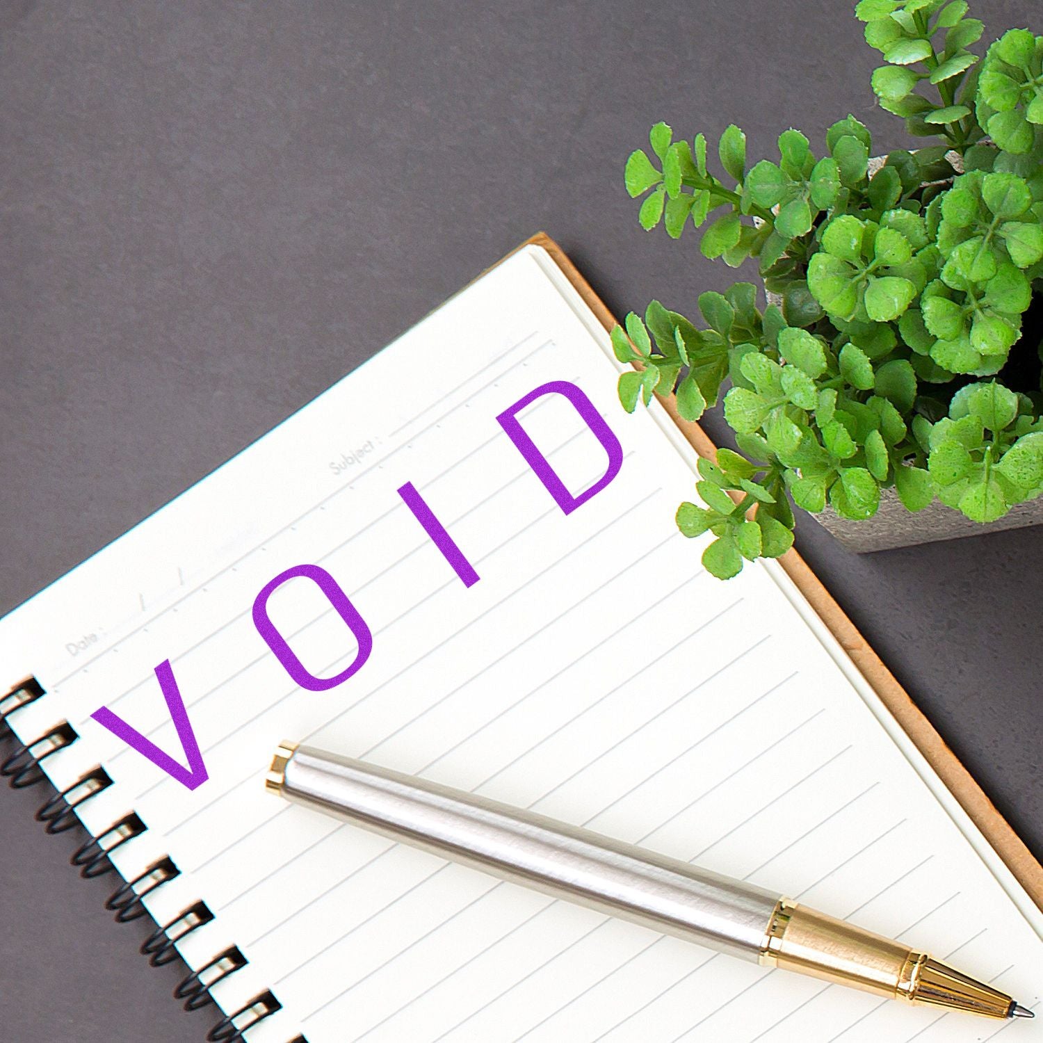 Notebook page with 10 and a small green plant, symbolizing growth milestones, goal setting, and productivity planning for business planning