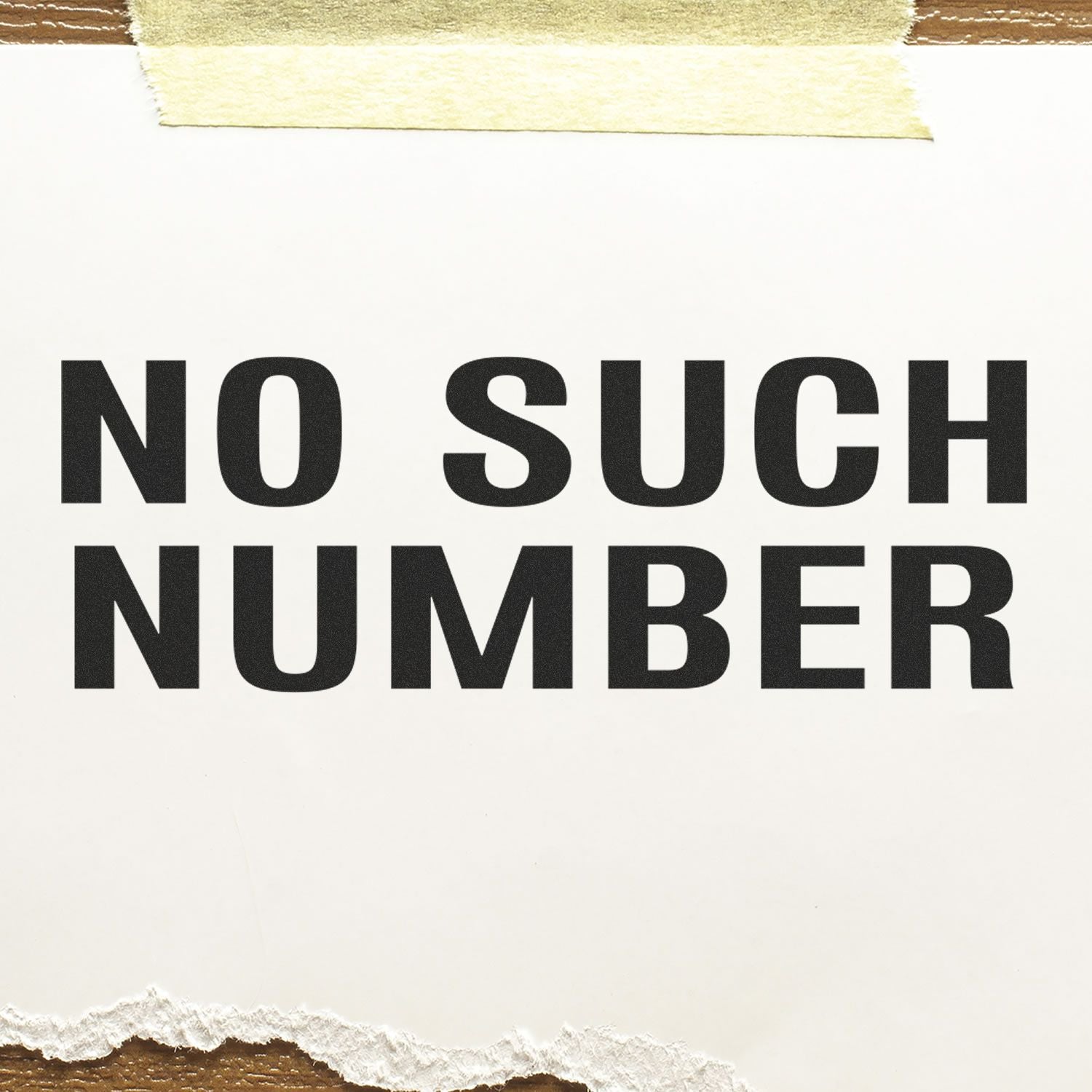 Typography print reading No Such Number on textured paper, inspirational quote design for math and problem-solving themes.