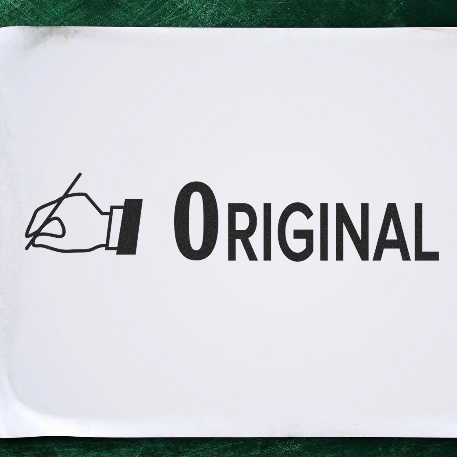 Stylized Original logo with hand and pen icon on a white background