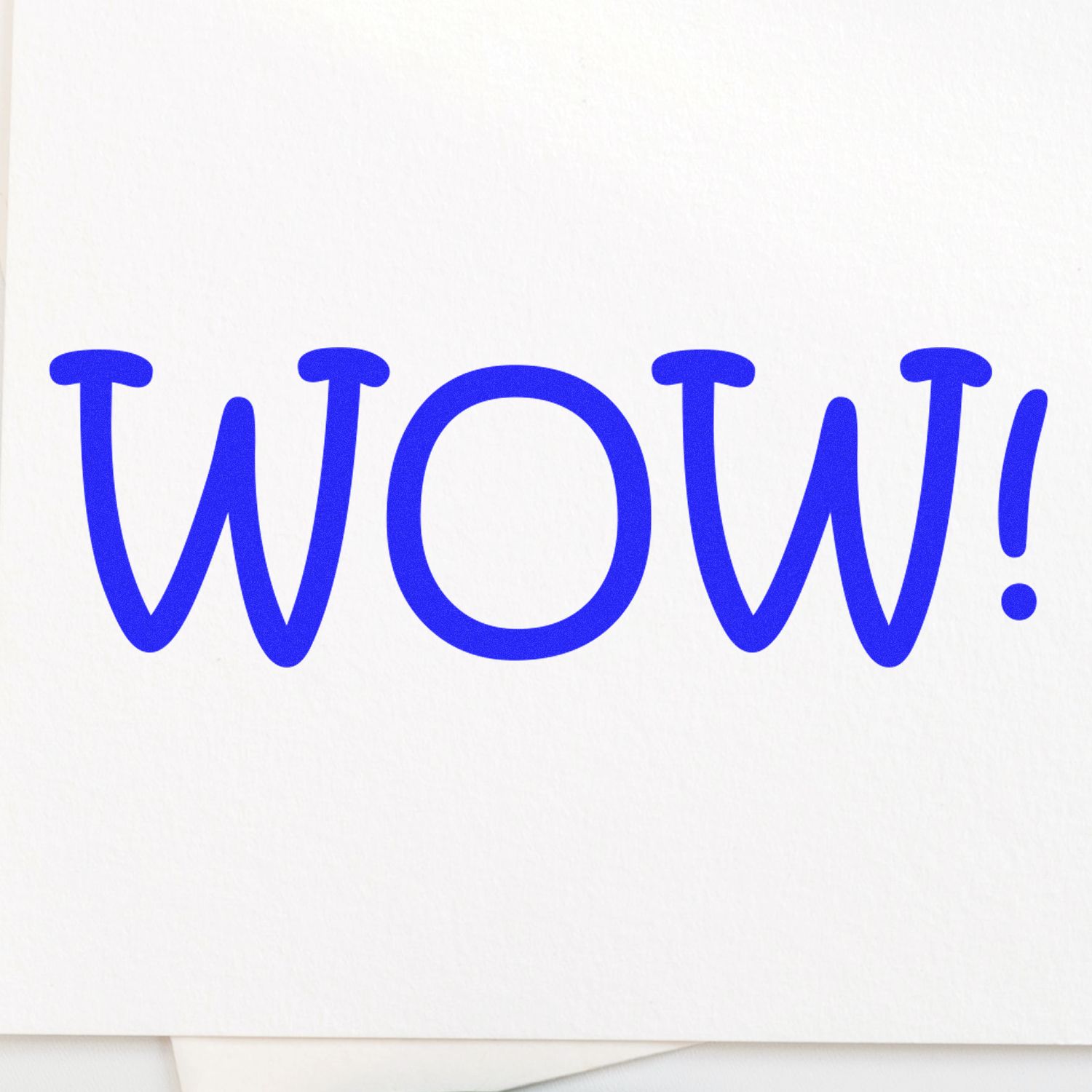 Blue WOW! text on a white background in bold modern typography.