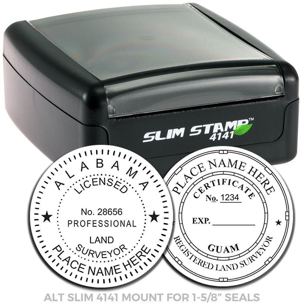 Slim Stamp 4141 mount for 1-5/8 inch professional land surveyor seals and license stamps