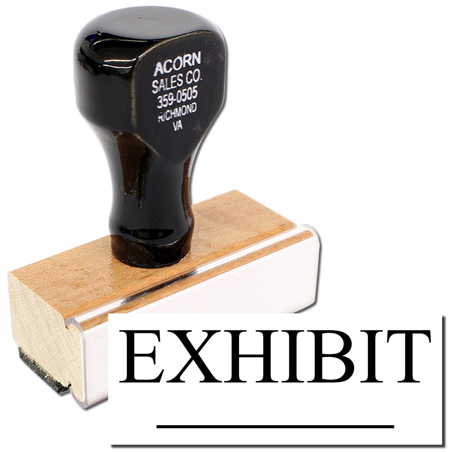 Large Exhibit Rubber Stamp