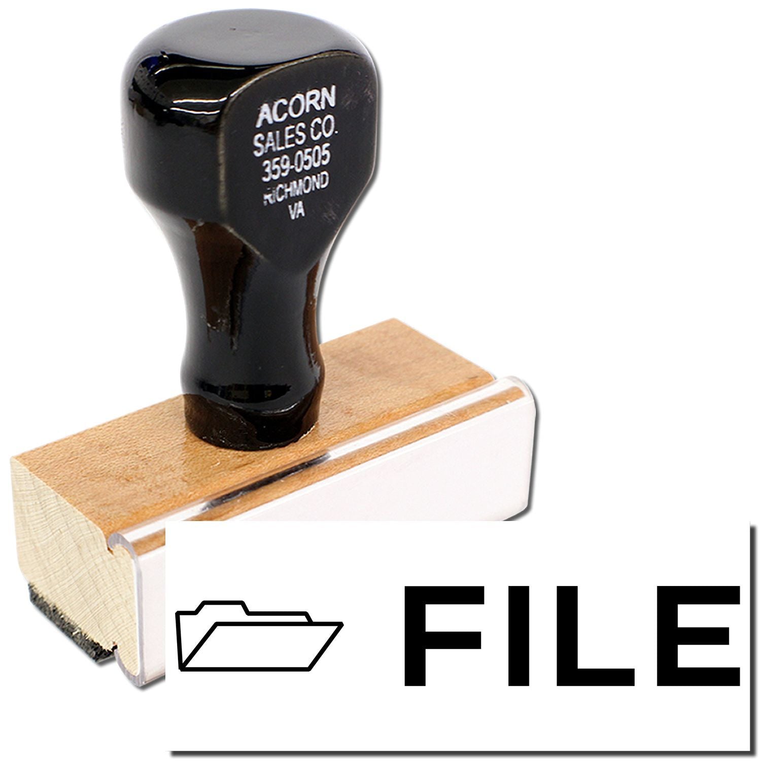 Acorn Sales Co black file cabinet drawer knob/handle, part number 359-0505, Richmond VAreplacement office hardware.