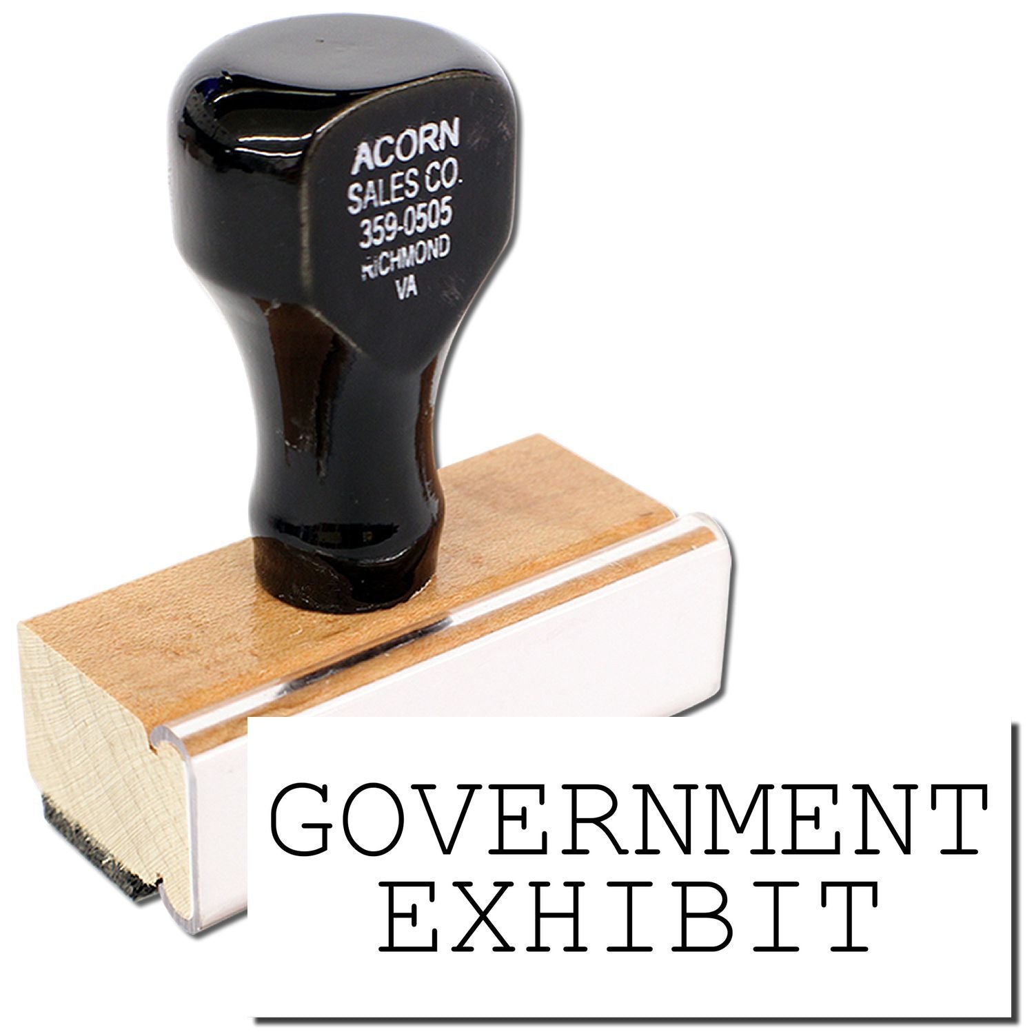 Large Government Exhibit Rubber Stamp