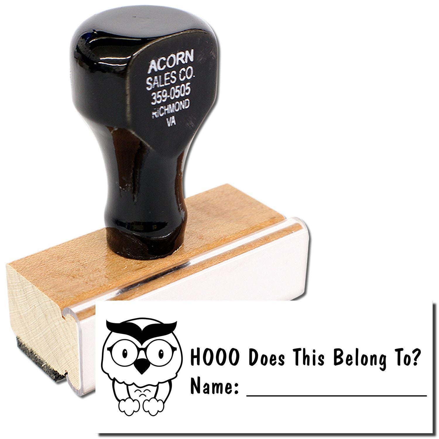 Large Hooo does this belong to Rubber Stamp Main Image