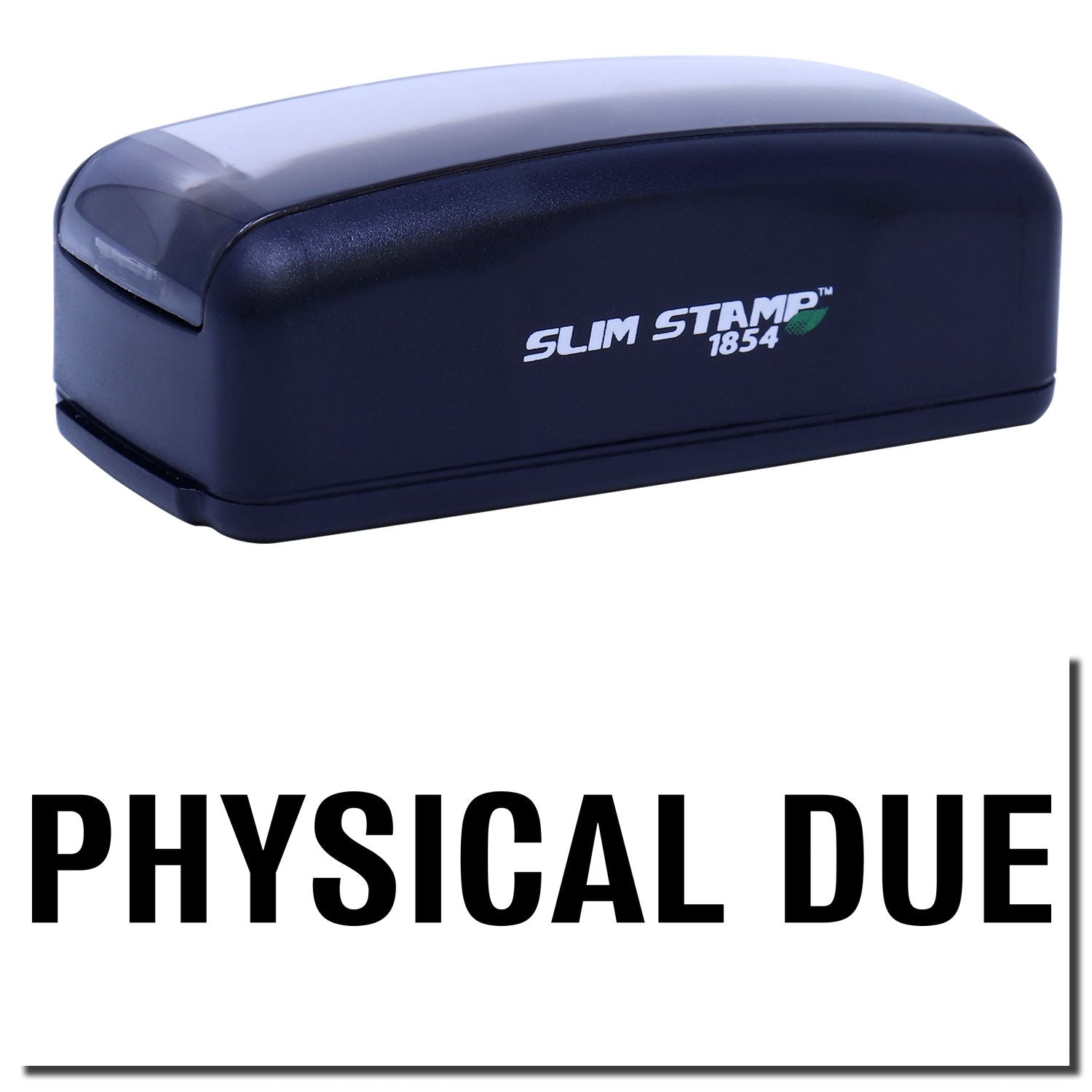 Slim Stamp 1854 self-inking stamp for Physical Due document marking and date/labeling.