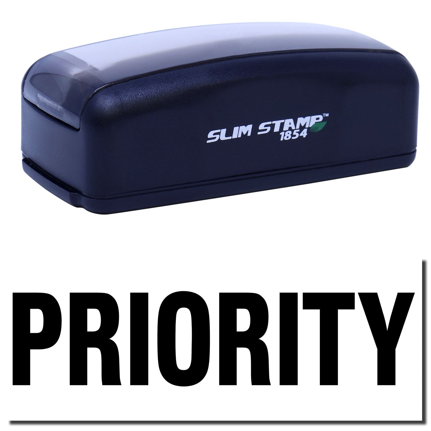 Slim Stamp 1854 compact stamping toolbranded device for imprinting labels, documents, and packages with crisp text.