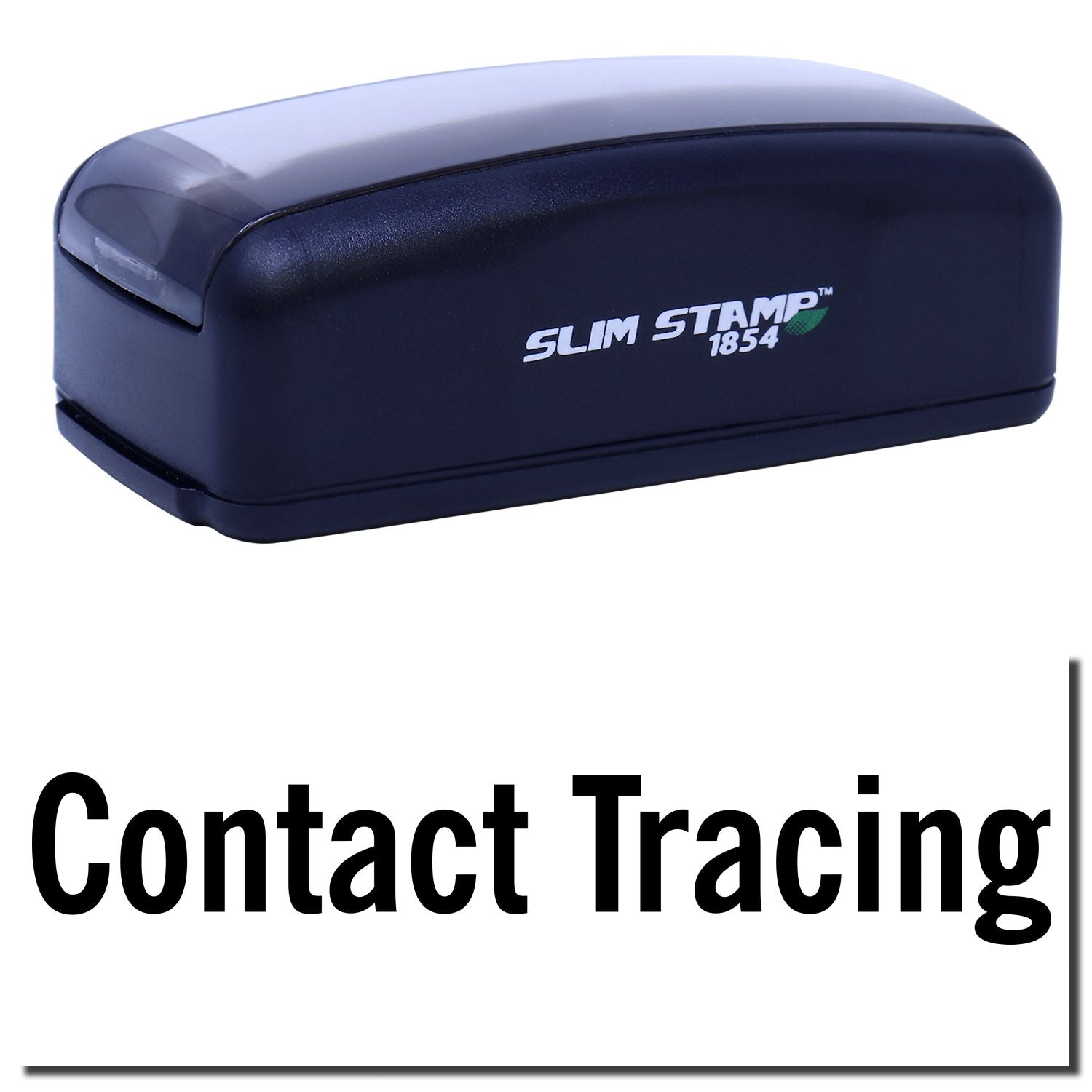 Slim Stamp 1854 branding stamp for contact tracing, designed to quickly apply labels and markings for safe surface identification.