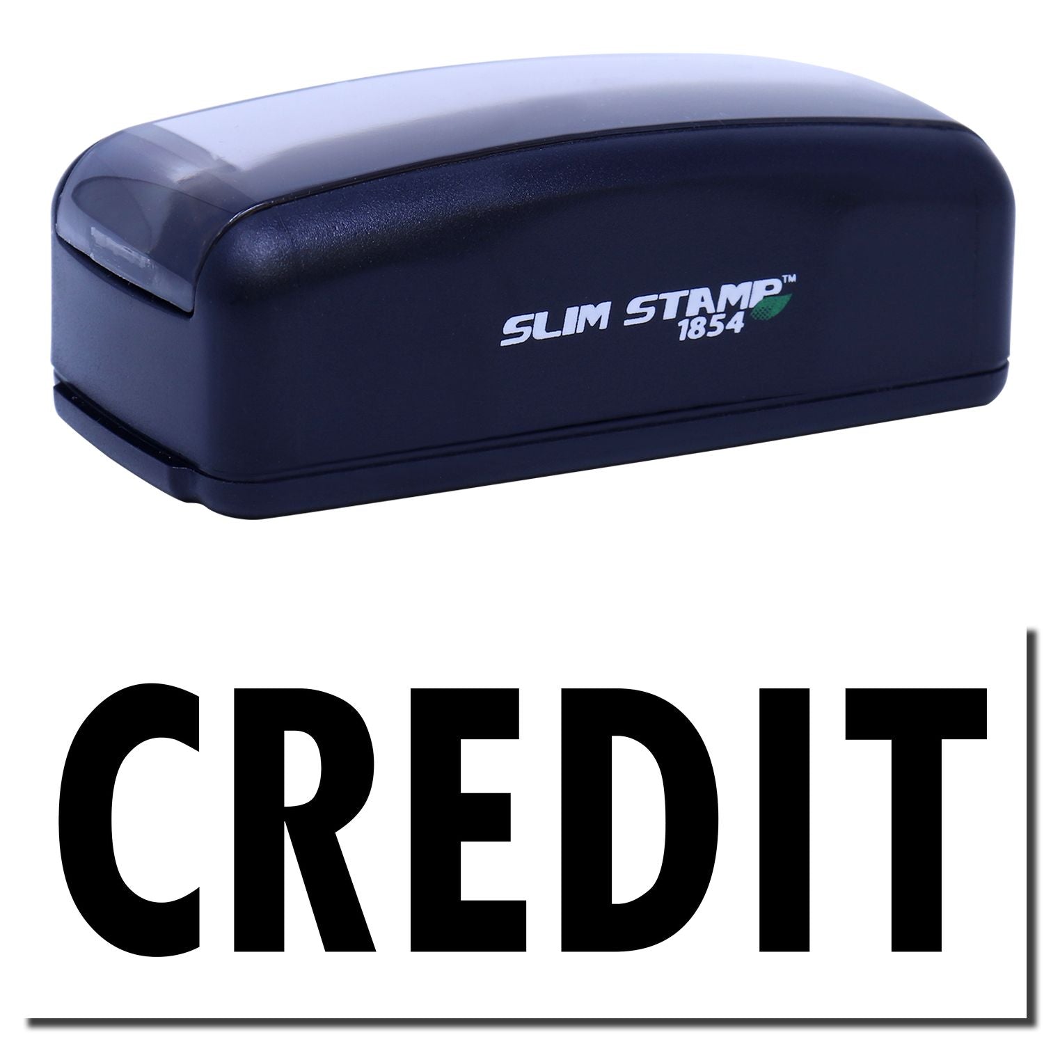 Slim Stamp 1854 self-inking stamp for fast document labeling, grading, and mailingcompact professional ink stamp.