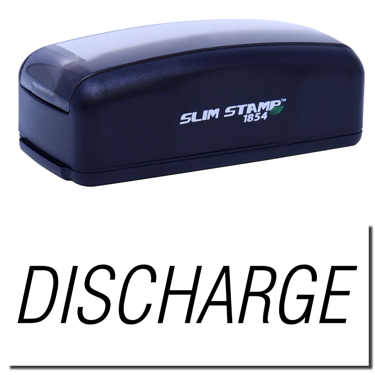 Slim Stamp 1854 DISCHARGE self-inking stamp for quick document labeling and discharge notices