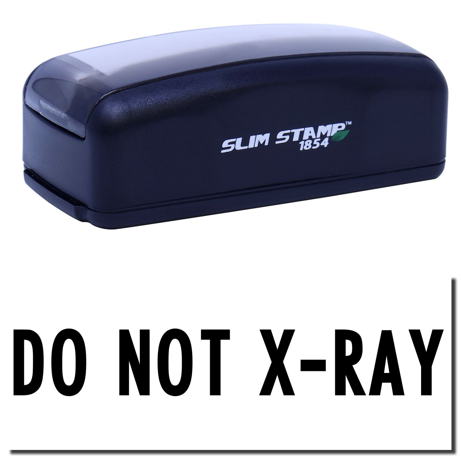 Slim Stamp 1854 label warning DO NOT X-RAY, indicating safe handling for medical implant or device imaging.