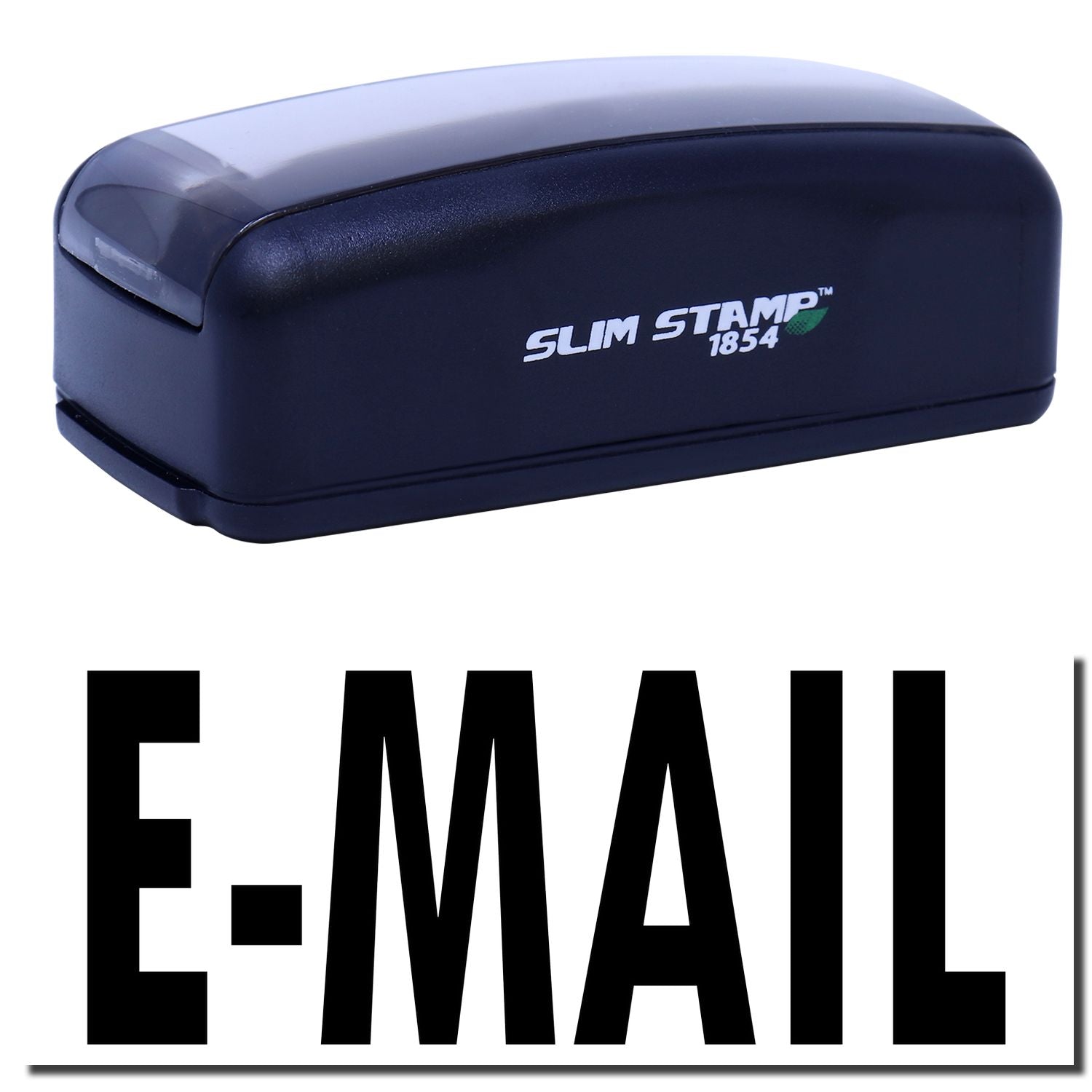 Slim STAMP 1854 self-inking mail stamp for quickly marking documents and packages with EMAIL text