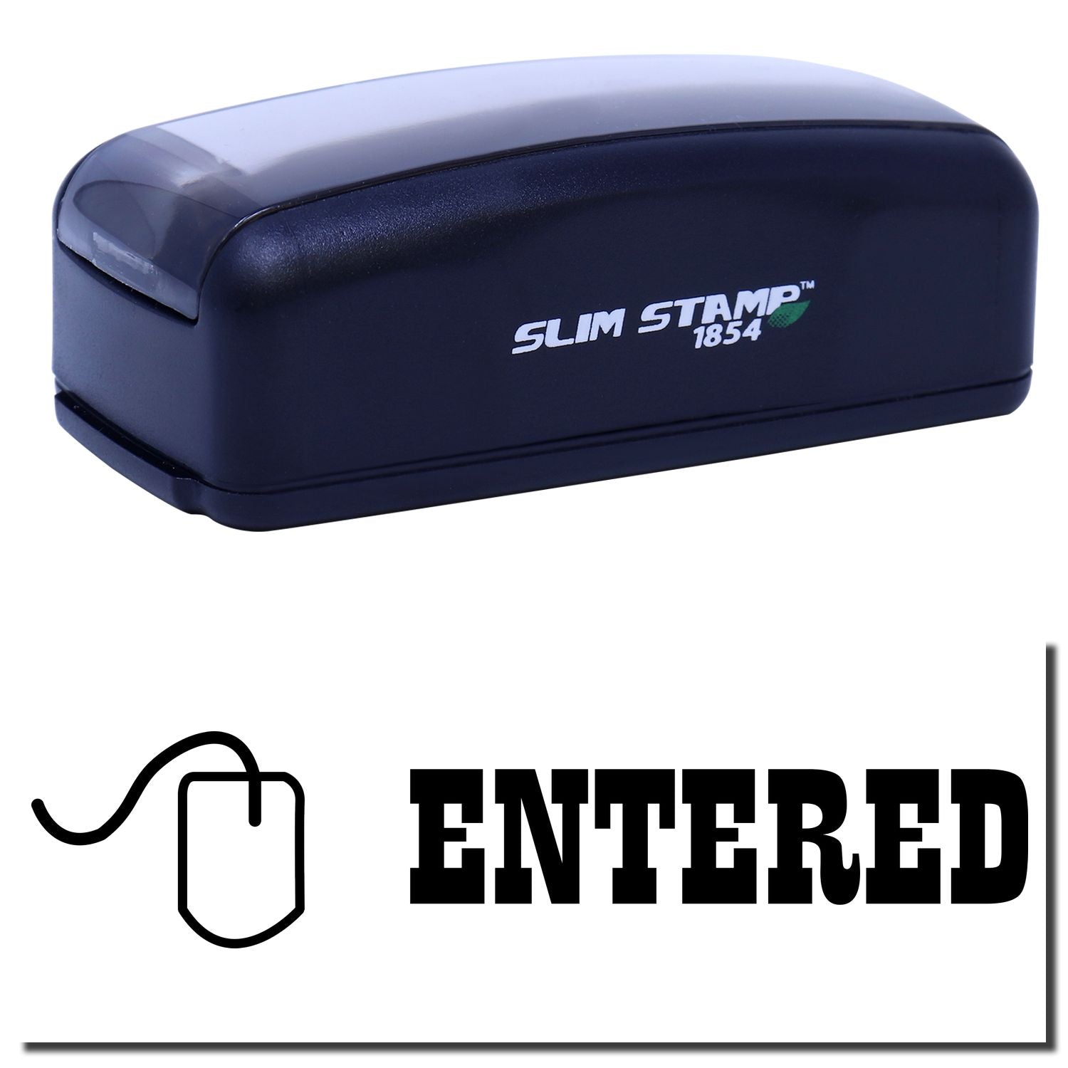 Slim STAMP 1854 compact date stamp for business document stamping and labeling