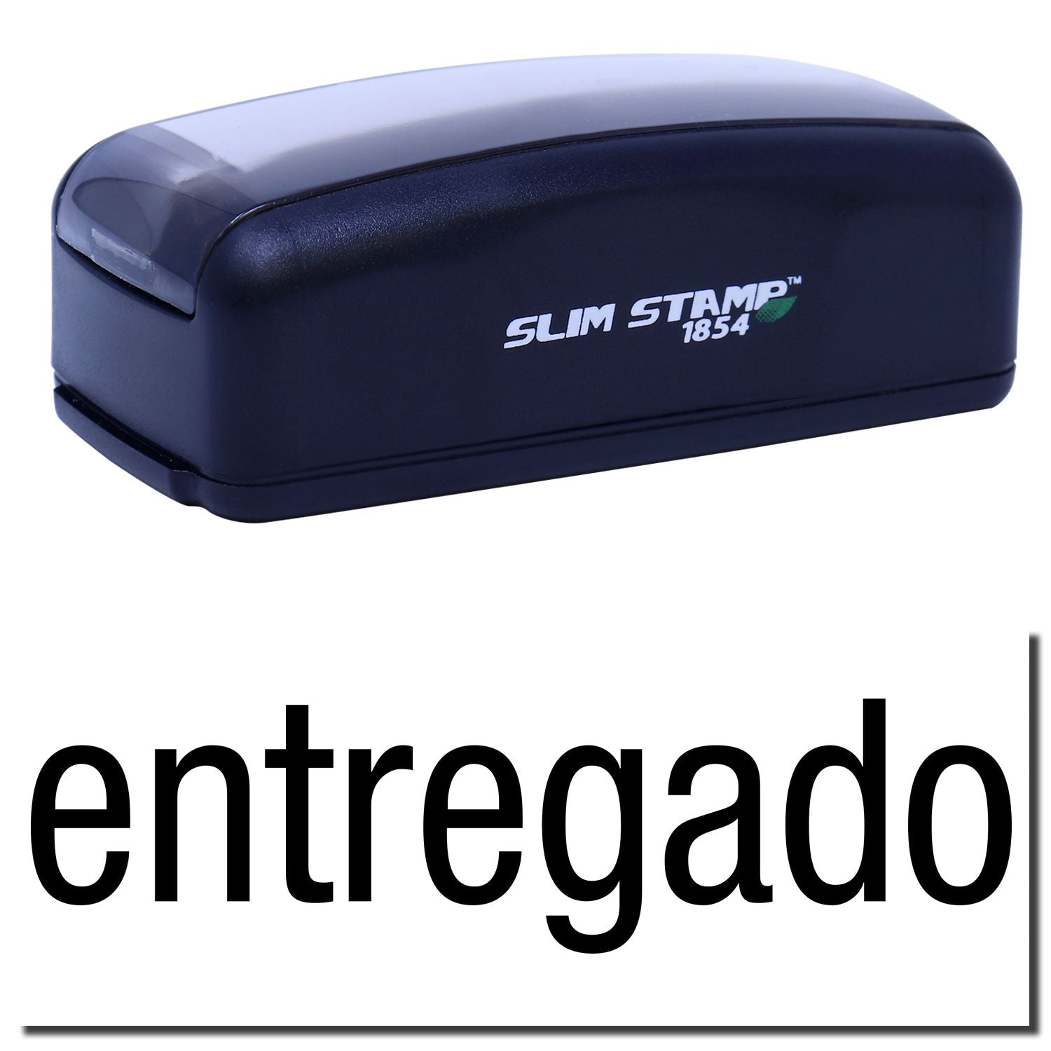 Slim STAMP 1854 ink stamp for imprinting documents, labels, and paperwork in business workflows.