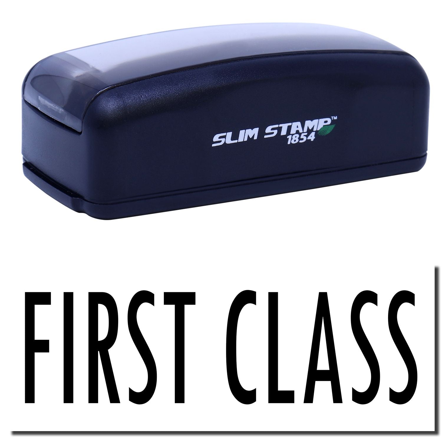 Slim Stamp 1854 self-inking date stamp, branded for accurate document labeling, mailing envelopes and office use