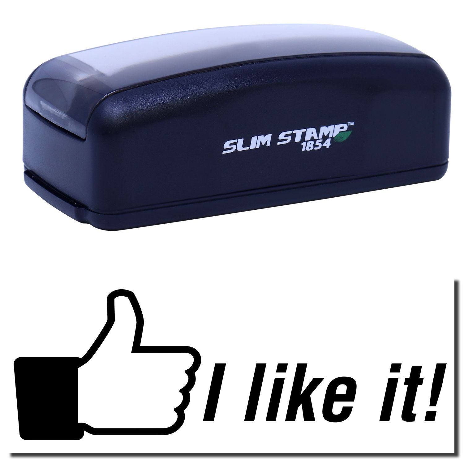Slim Stamp 1854 stamp with 3 like it! promotional graphic for custom branding and marking products
