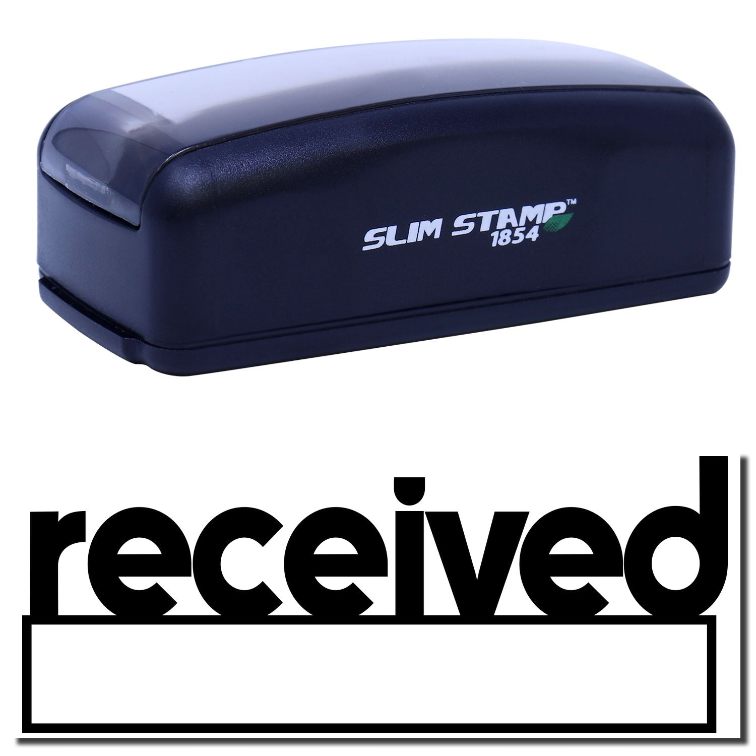 SLIM STAMP 1854 self-inking date stamp for documents, prints Received for fast, accurate record keeping.