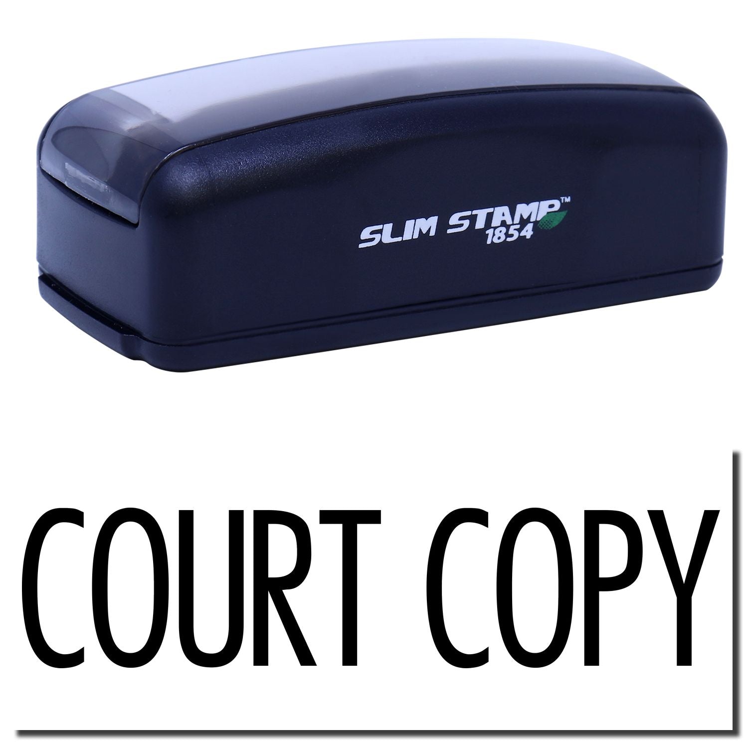 Large Pre-Inked Narrow Font Court Copy Stamp