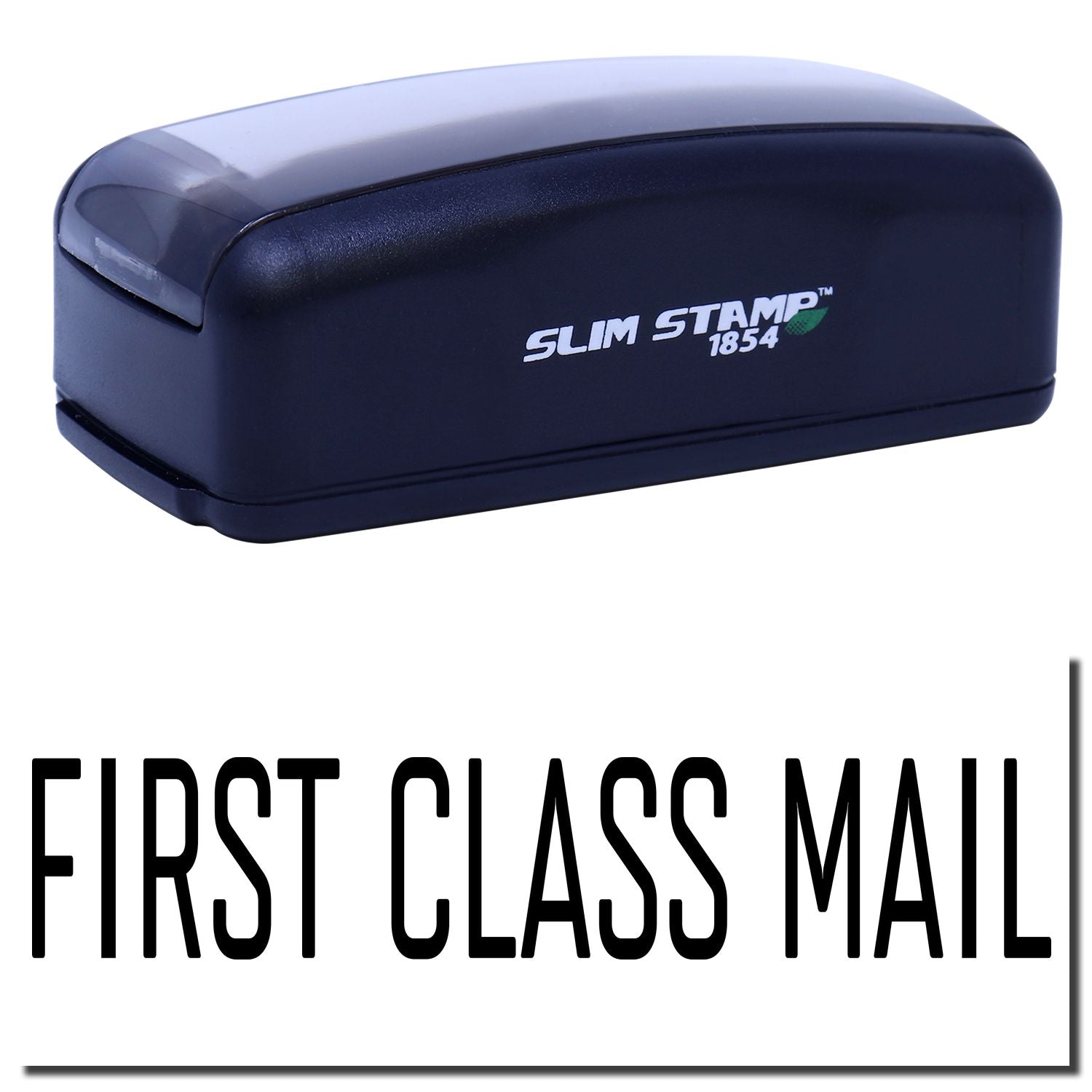 Slim Stamp 1854 self-inking stamp for First Class Mail, compact postal marking tool for envelopes, letters, and packagesoffice use.