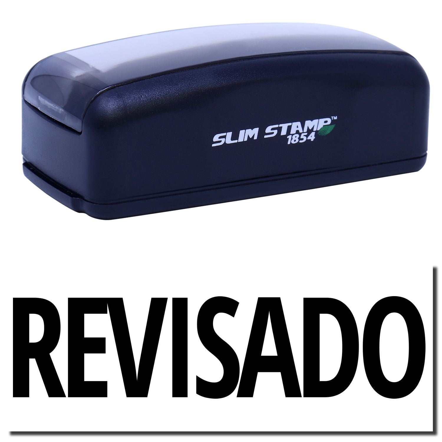 Slim Stamp 1854 self-inking stamp for document approvals and markingcompact automatic date and signature branding tool office
