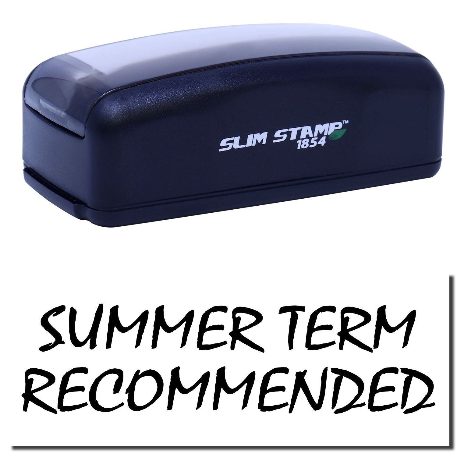 Slim Stamp 1854 stamp for term marking, product image with Slim Stamp 1854 branding and Slimer Term Recommended text