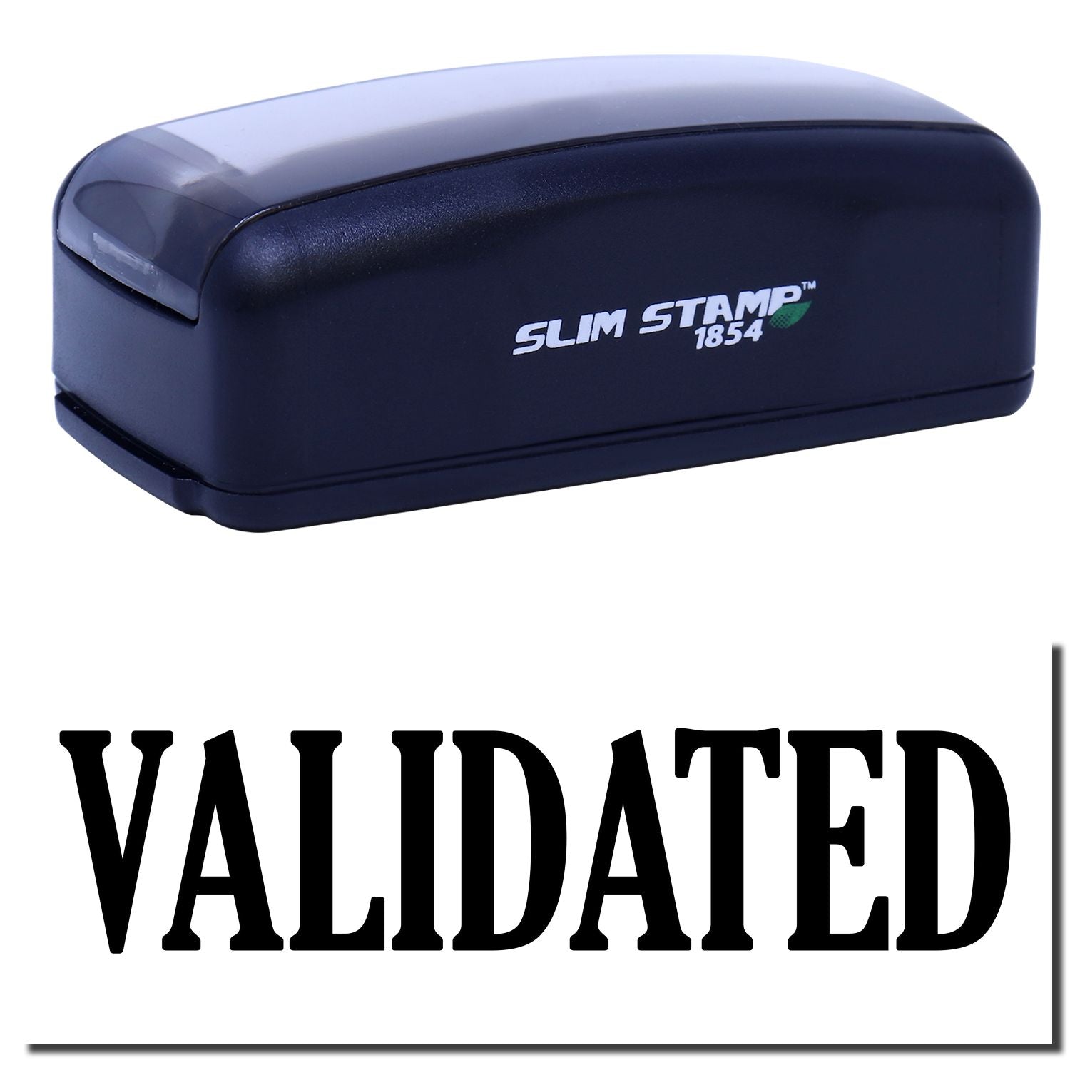 Slim Stamp 1854 validation stamp device, used to mark documents VALIDATED for approval workflows.