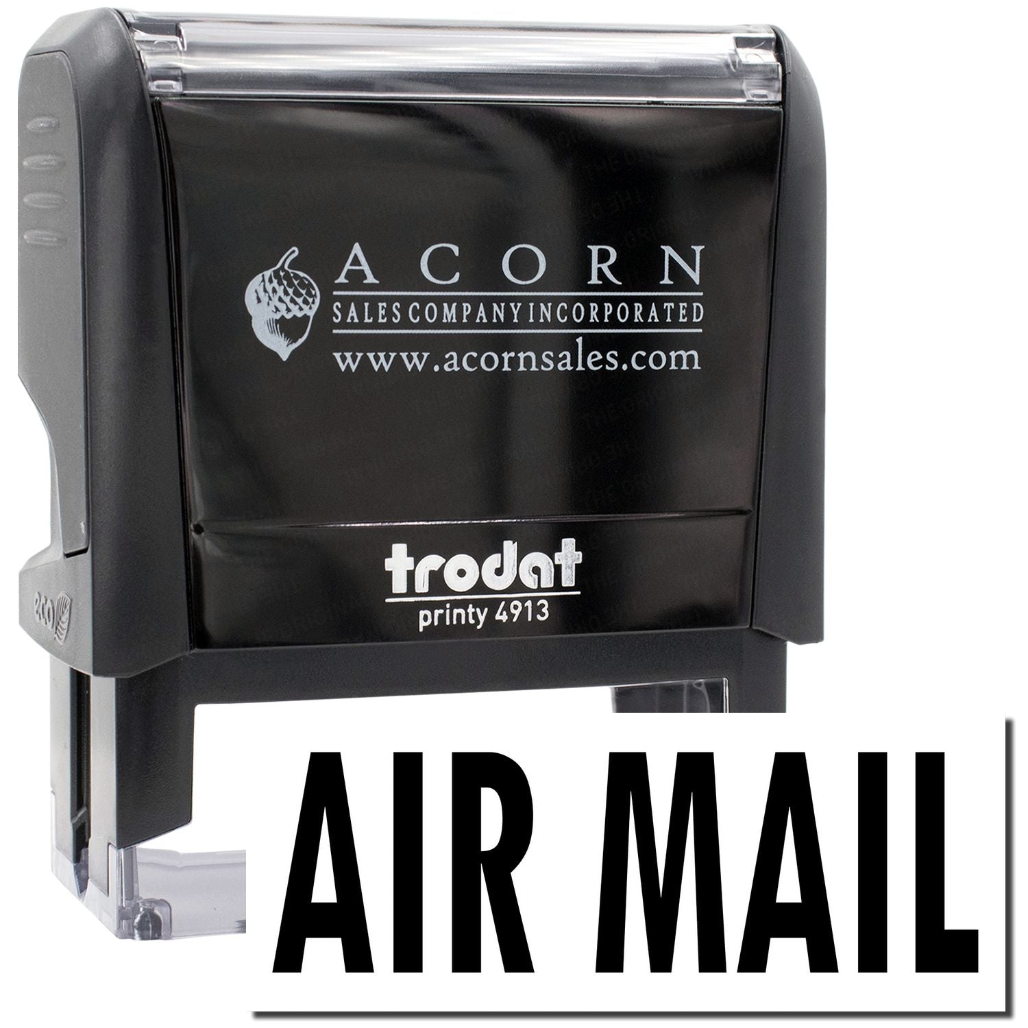 Acorn Sales Company ink stamp showing Acorn branding and acornsales.com, used for marking and printing documents.