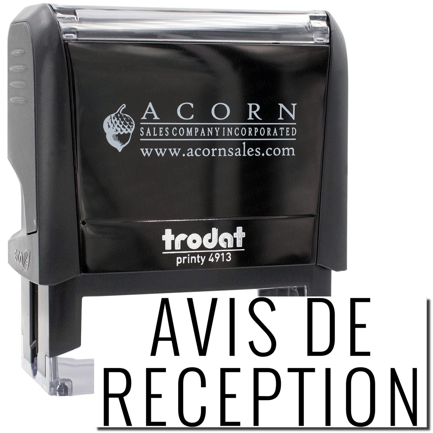 Acorn Sales Printy 4913 stamp for Avis de reception delivery confirmation and return receipt marking