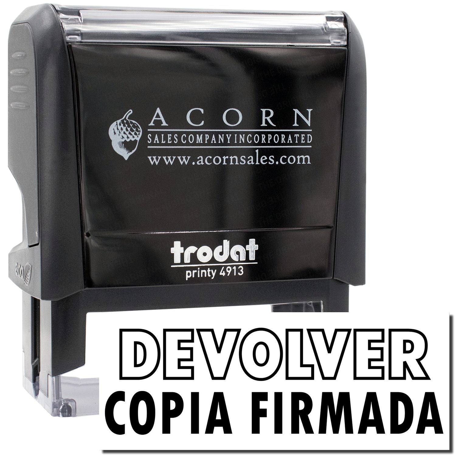 Acorn Sales branded developer cartridge for Trodat Printy 4913 and Copia FirmaDa, replacement ink supply for stamps