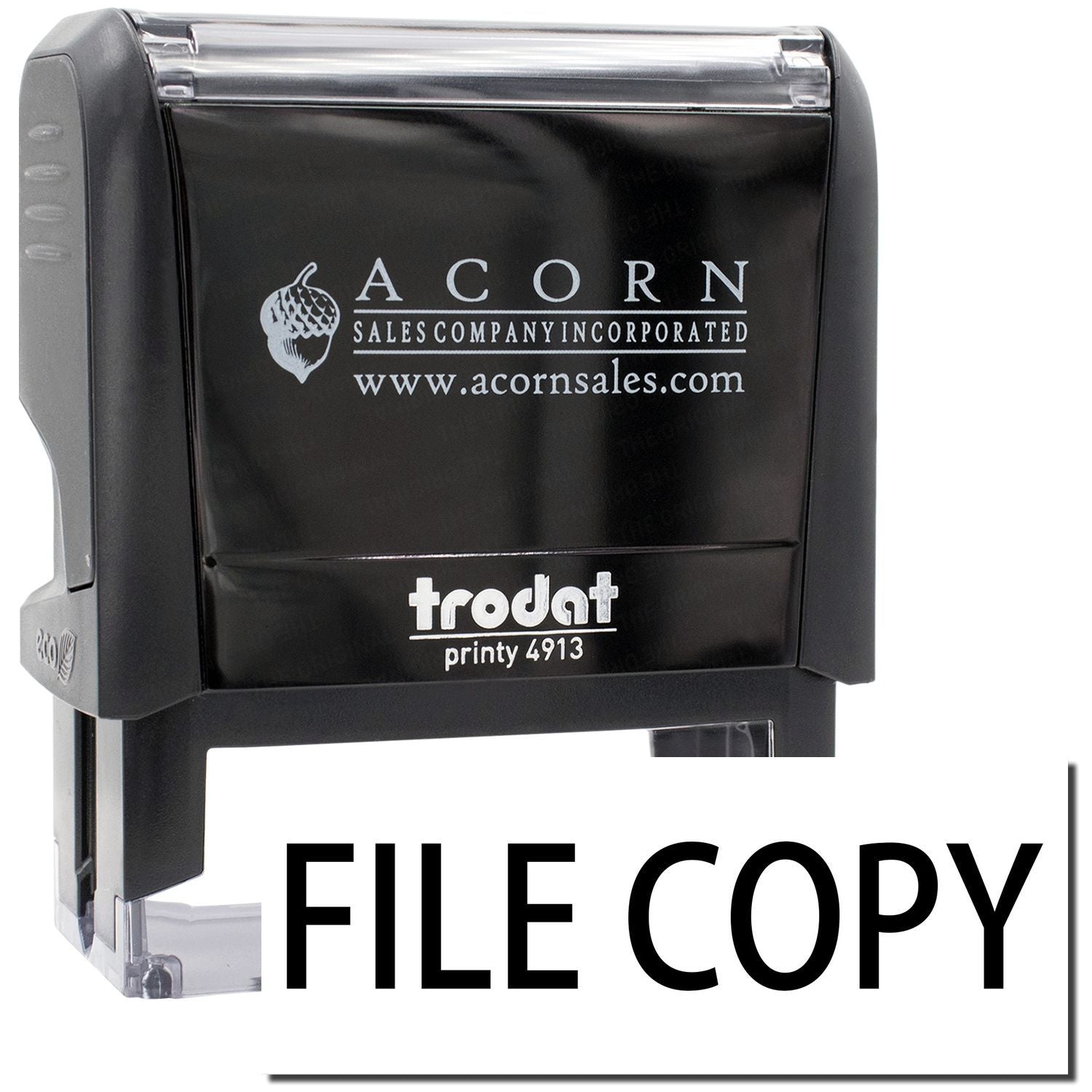 Acorn Sales Incorporated Printy 4913 stamp labeled File Copy for efficient document filing and record marking office use purposes