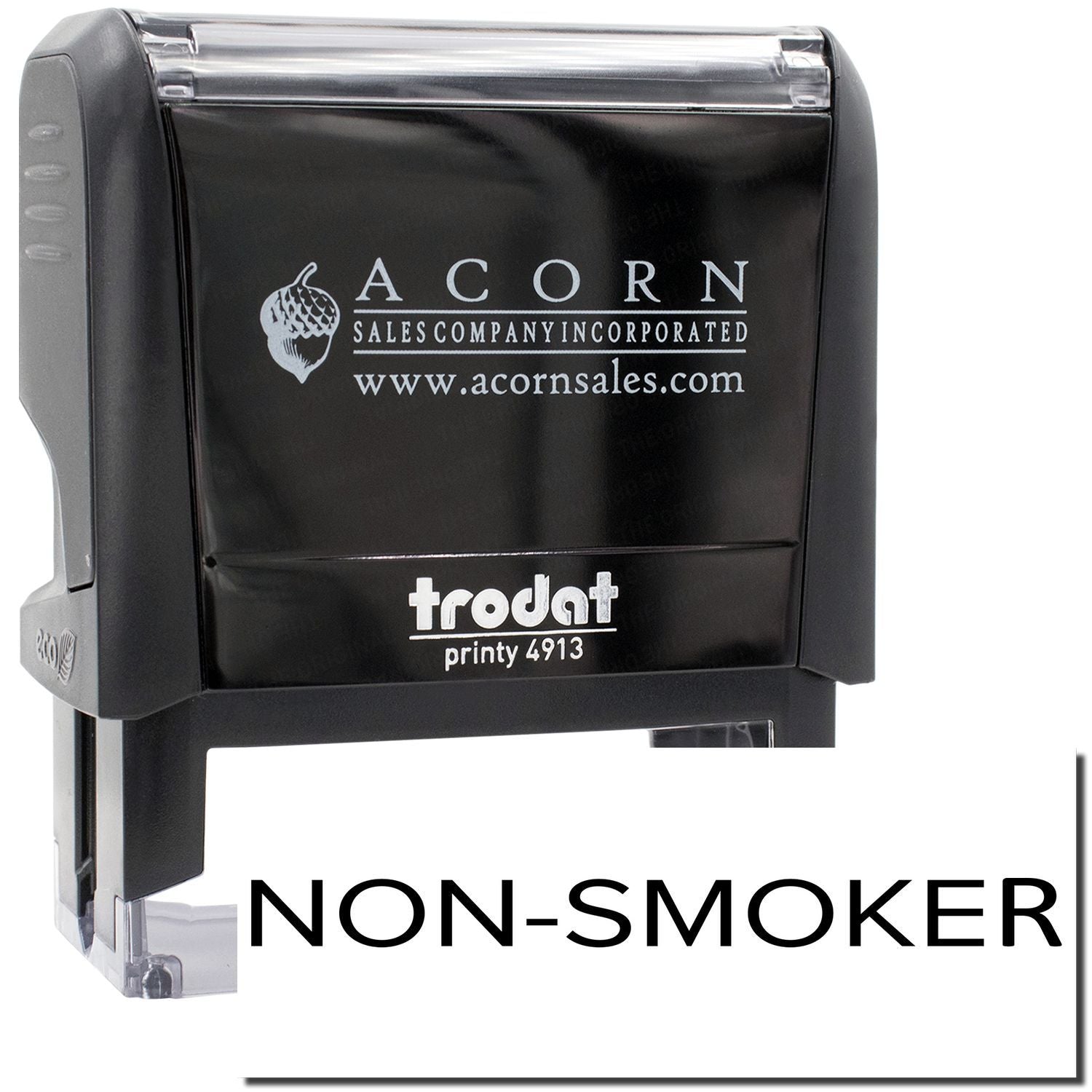 Acorn Sales Printy 4913 non-smoker stamp unit with branding and text NON-SMOKER for workplace labeling