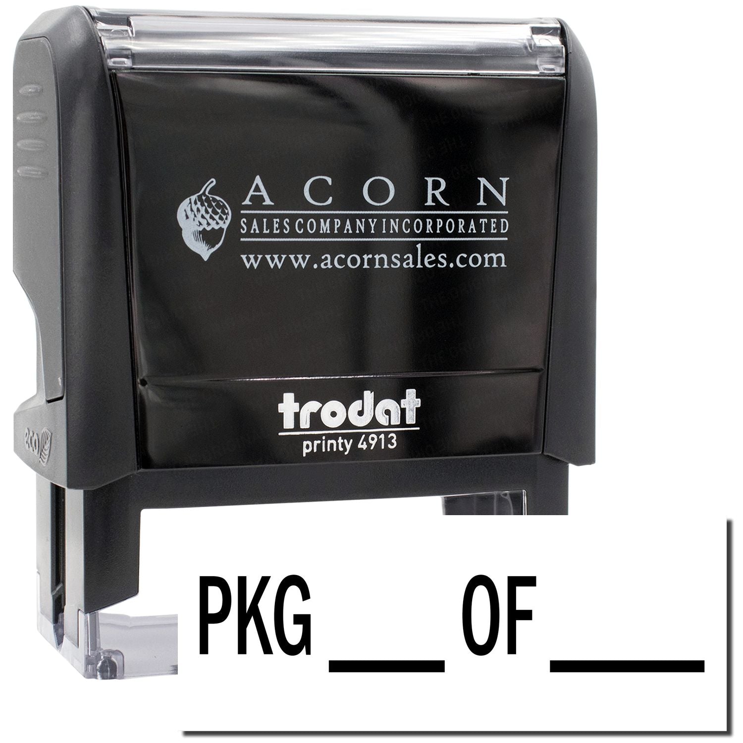 Acorn Sales Company Inc Printy 4913 self-inking stamp, packaged branding tool for business documents and marketing.