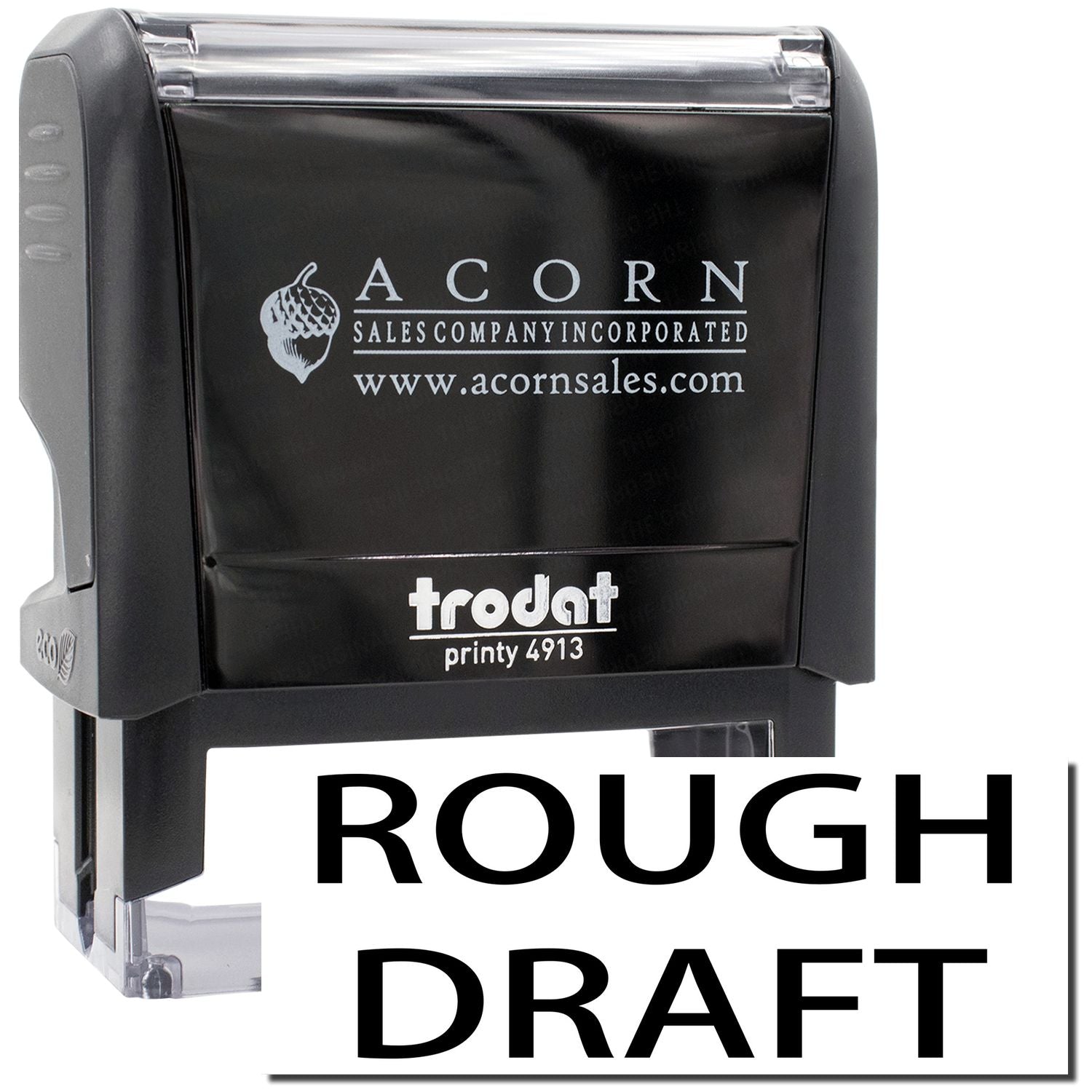 Acorn Sales Frodelt Printy 4913 Rough Draft stamp for office document marking and branding