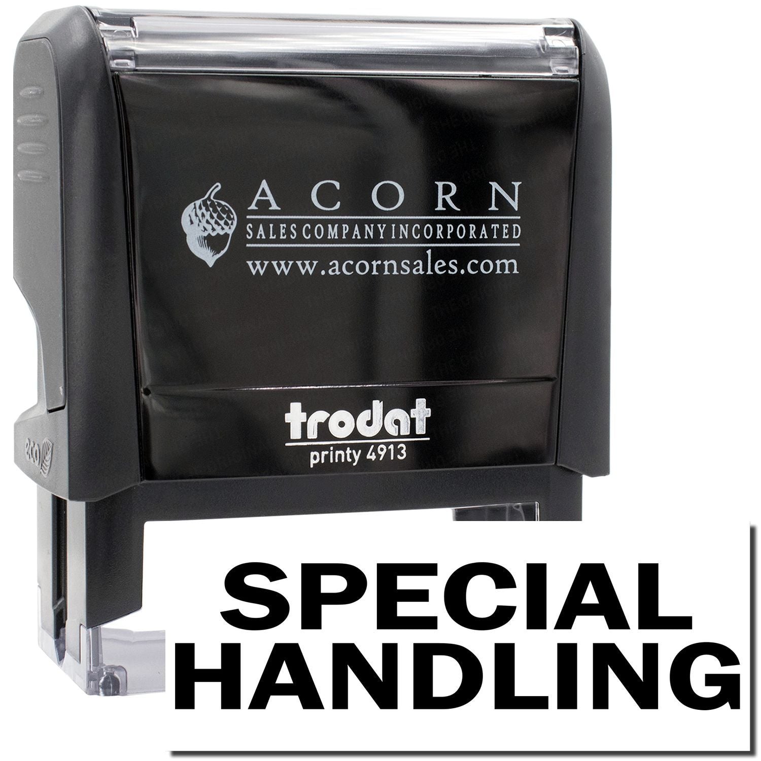 Acorn Sales Trodat Printy 4913 special handling stamp showing Special Handling for shipping documents.