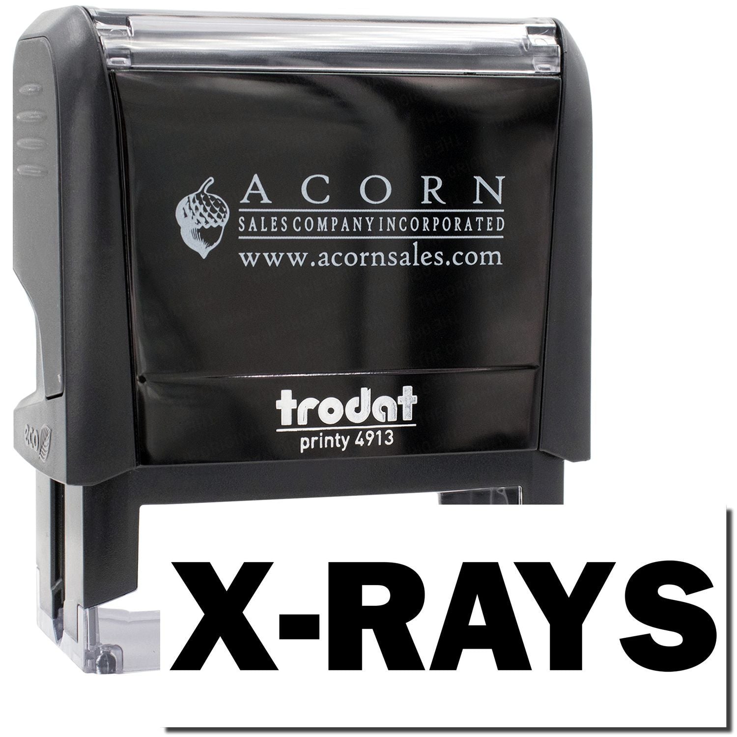 Trodat Printy 4913 Acorn Sales X-RAYS stamp for document labeling and rapid marking in clinics or labs