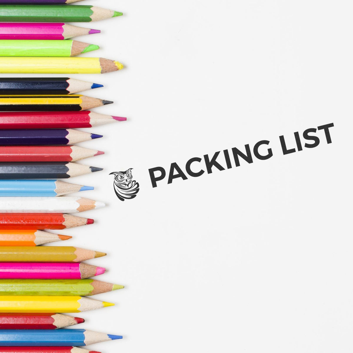 Colorful pencils beside a packing list for school supplies, helping organize your next trip checklist.