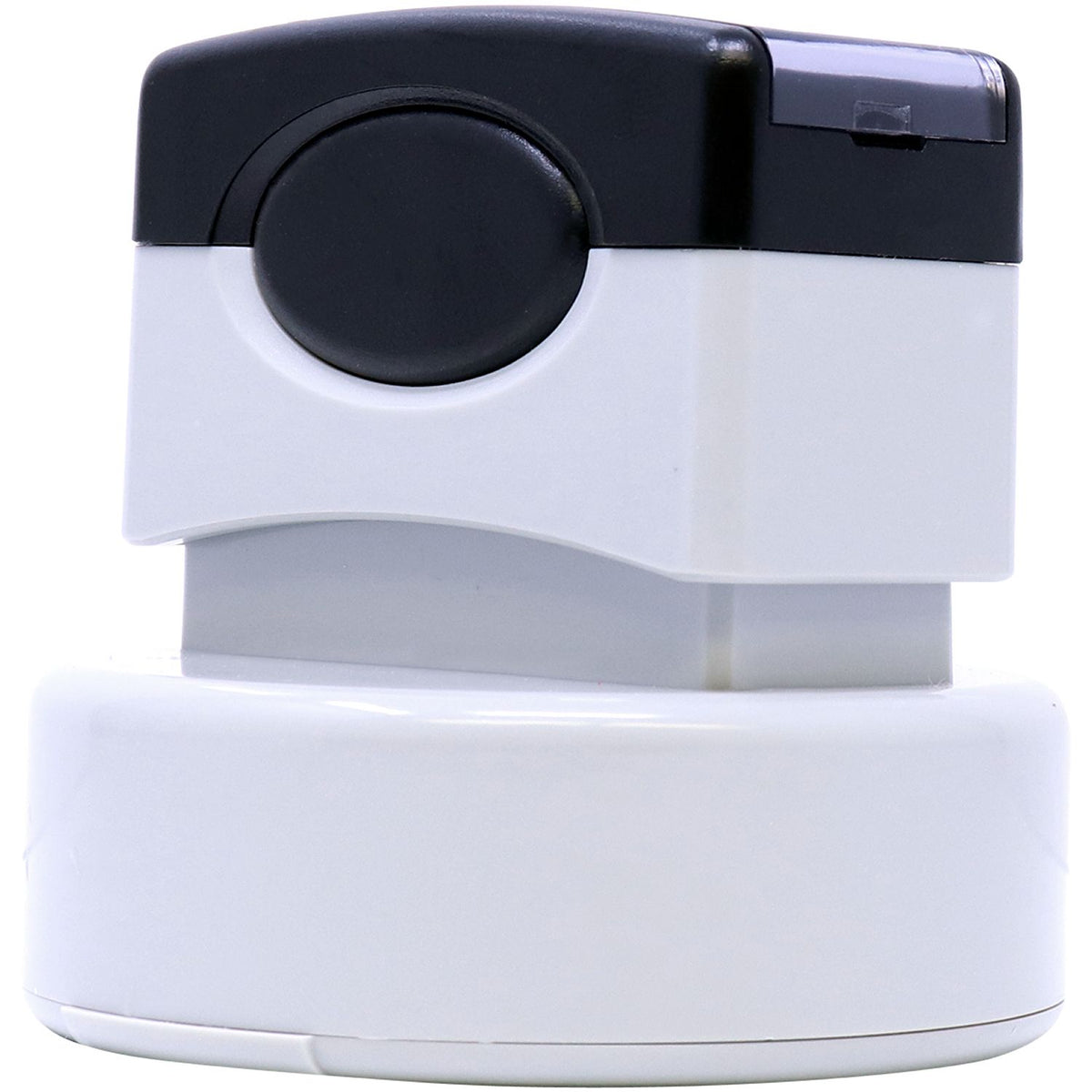Close-up of an appliance power control with a round button on top, showing the main switch for operation.