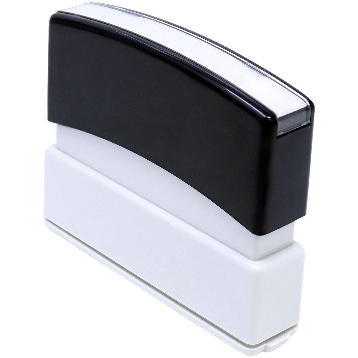 Close-up of a black plastic electronic component on a white base, used as a replacement part housing or connector.