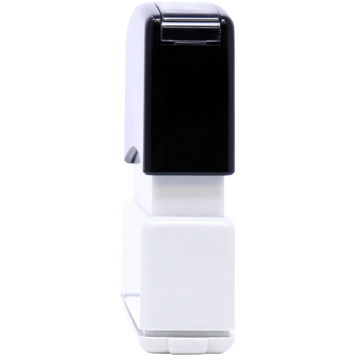 White power adapter plug with black charging interface and metal contacts, designed for reliable electrical charging.