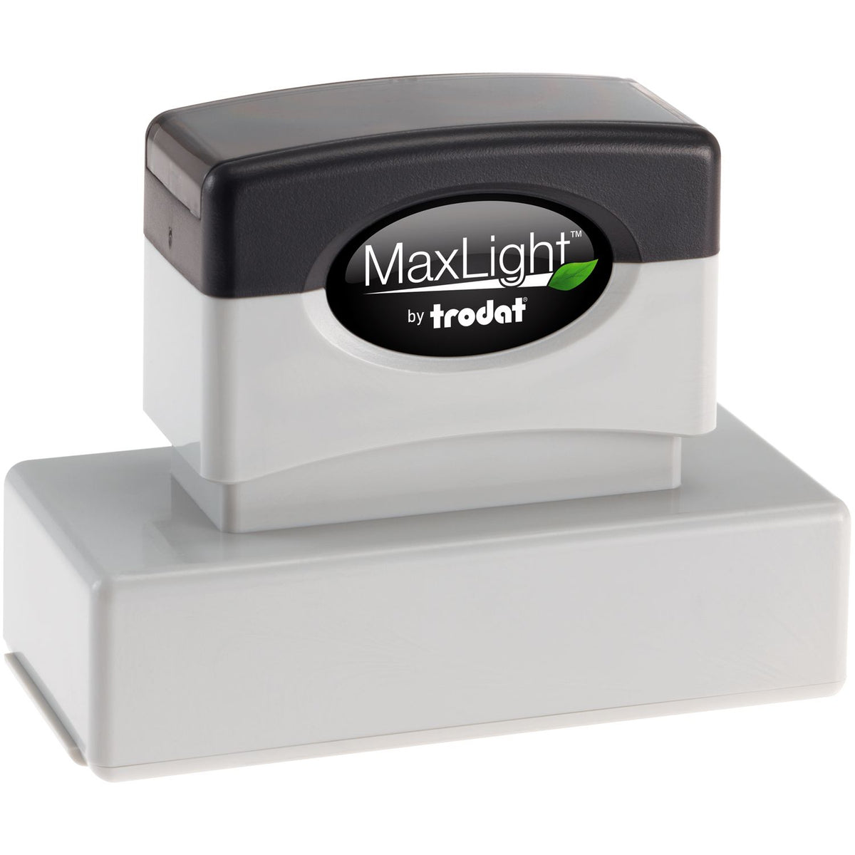 MaxLight by Frodat branded stamp dispenser, showcasing a compact industrial marking tool for office and warehouse use.