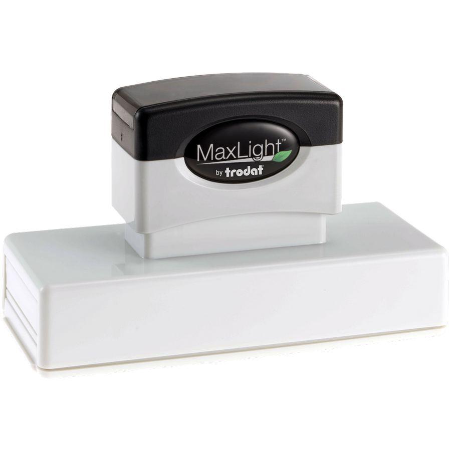 Trodat MaxLight by trodat self-inking stamp for office document marking, featuring a durable stamp head on base.