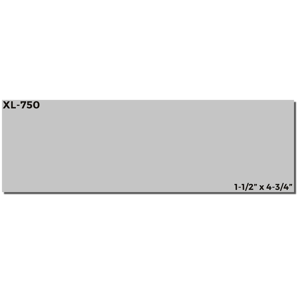 XL-750 blank label card, 1-1/2 in x 4-3/4 in, gray insert for warehouse product labeling and printing