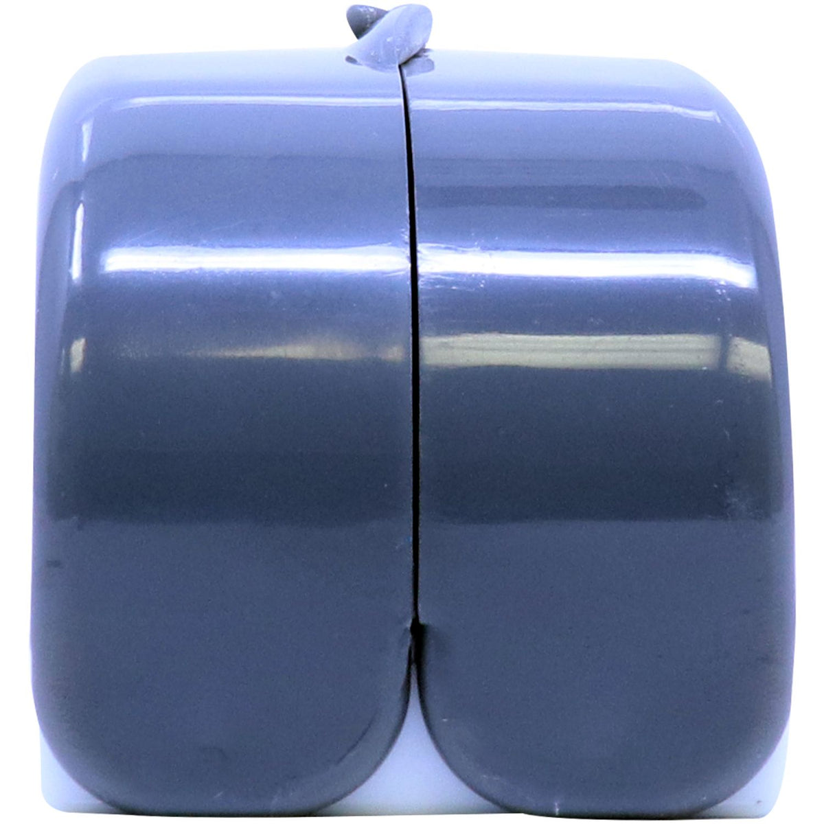 Close-up of blue wireless earbuds for mobile listening, showing two earpieces and sleek charging-ready design.