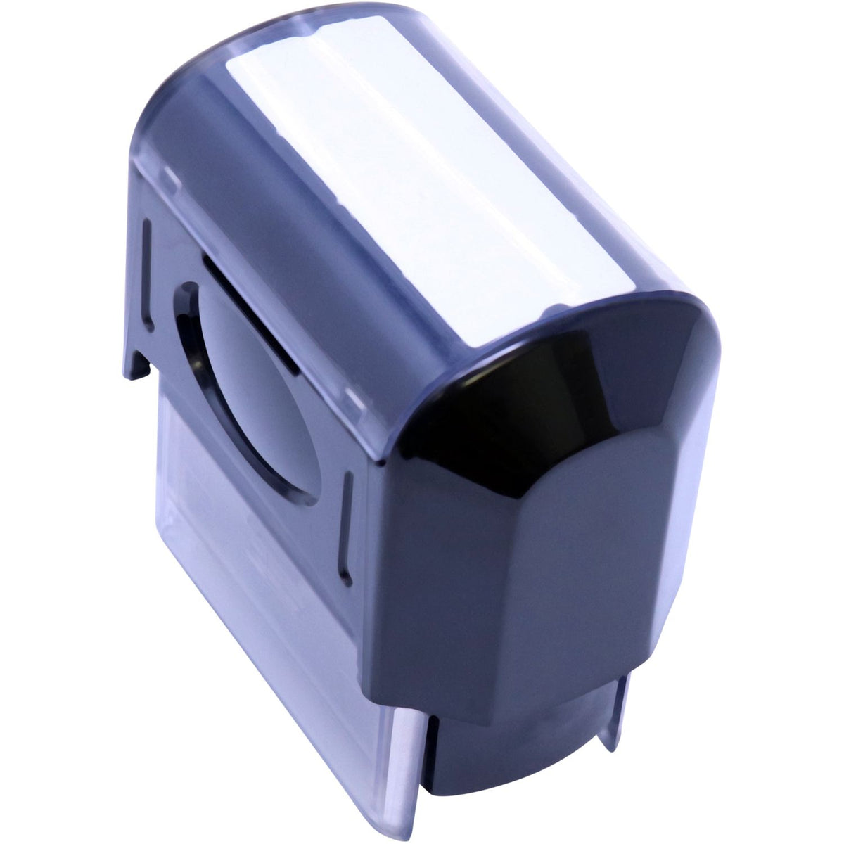 Blue plastic electrical connector housing with dark insert and side slots, showing a durable replacement part.