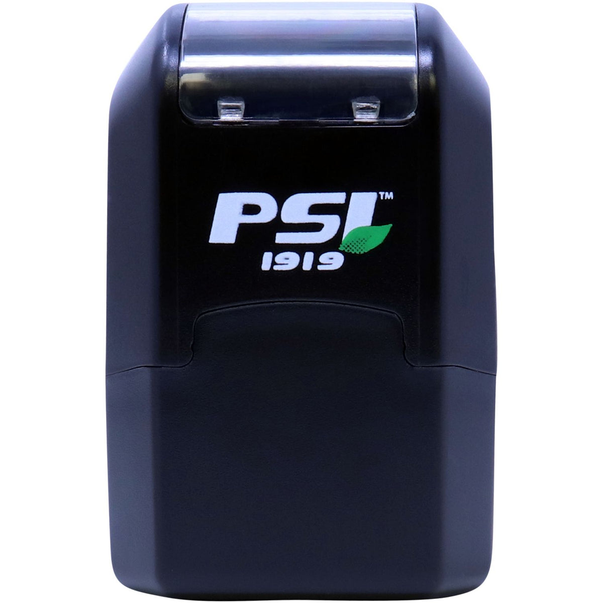 Close-up of PSI 1919 branded portable device front panel with connection terminals, showing product identity and branding.