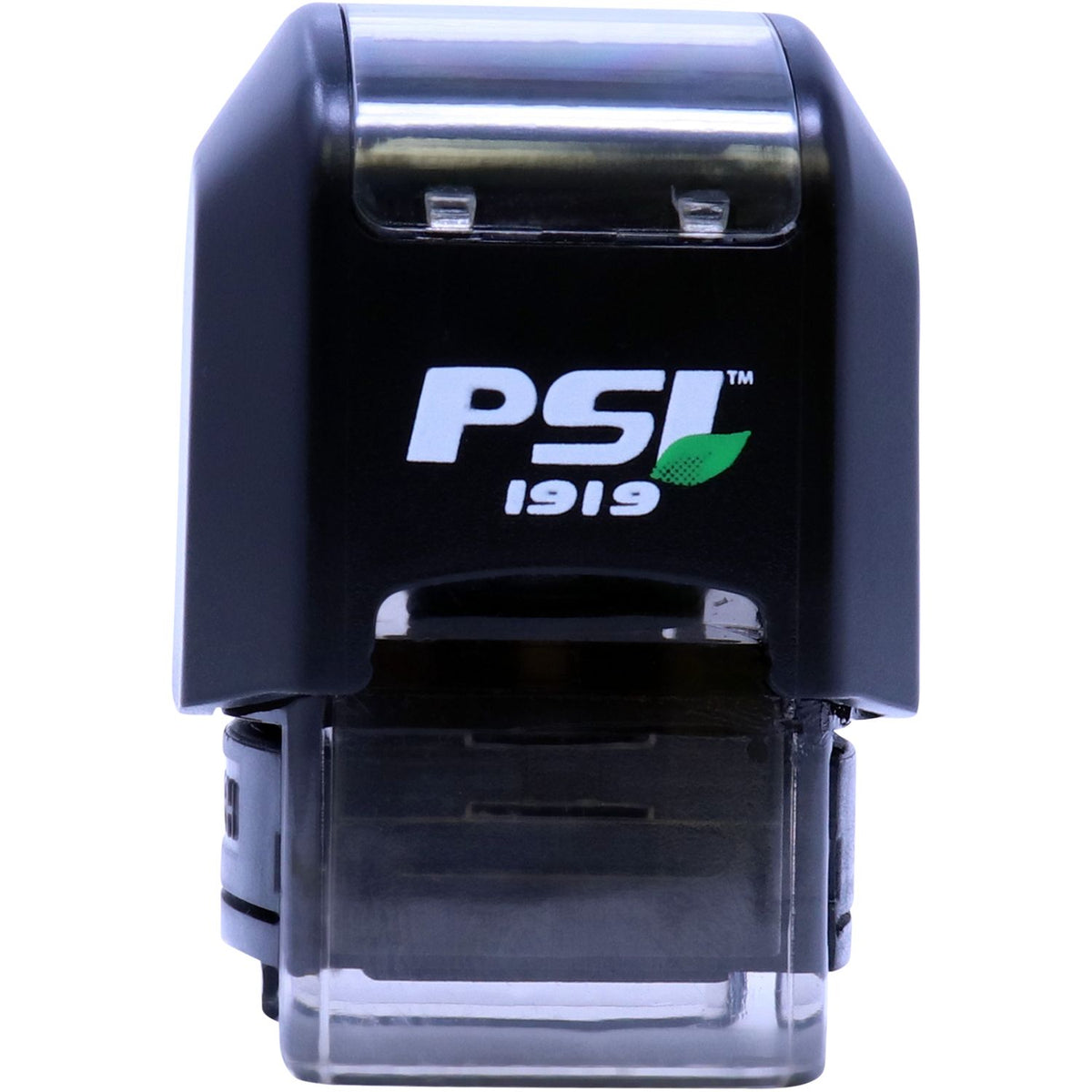 Close-up of PSI 1919 branded electronic unit front in plastic housing, showing PSI logo for product identification and retail listing