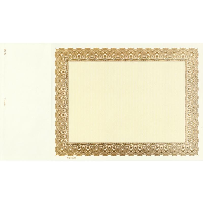 Blank ornate picture frame with decorative gold filigree border for invitations, wedding photos, or vintage wall art layout design.