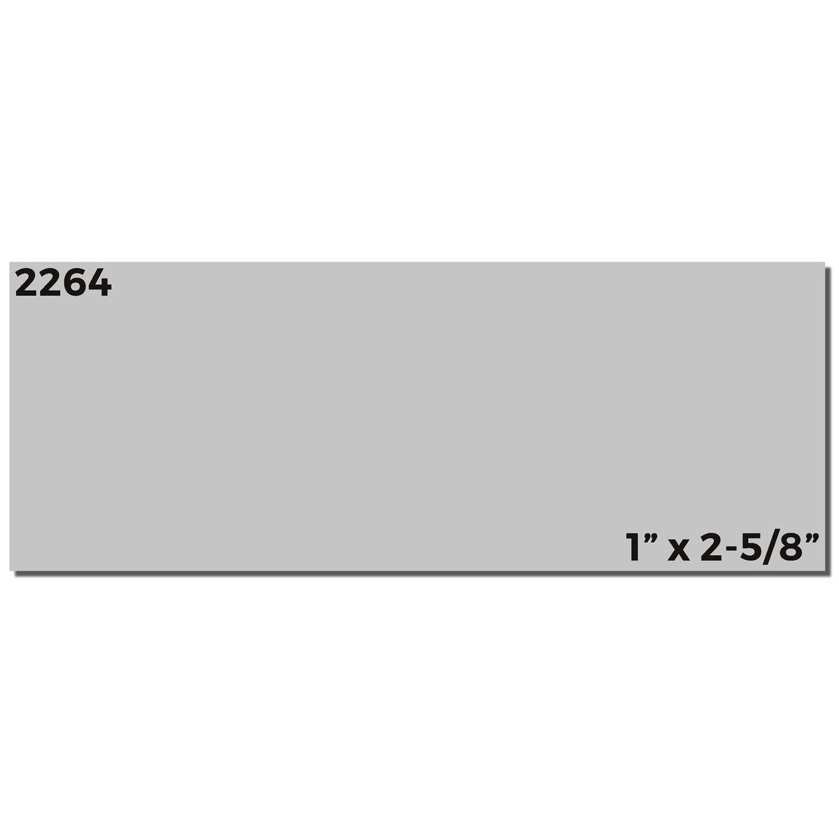 Gray trim stock labeled 2264, measuring 1 in by 2-5/8 in for precise building installation.