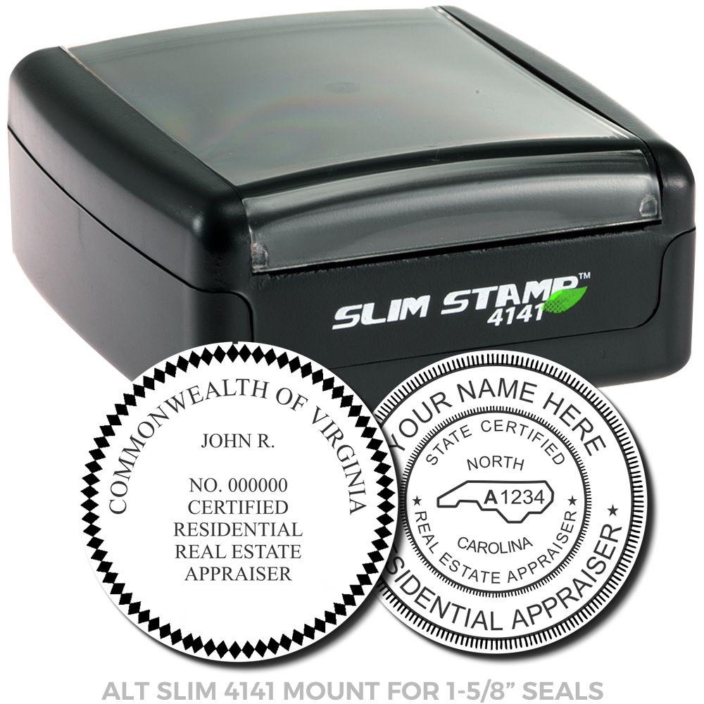 Slim Stamp 4141 mount for 1-5/8 inch round seals, real estate appraiser embossing tool.