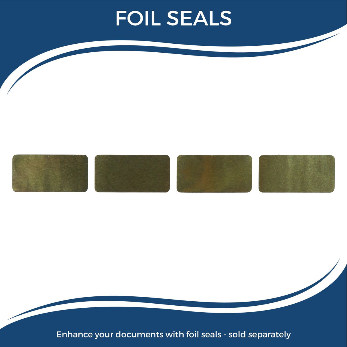 Foil seals sample card with gold metallic seal swatches for document enhancement, sold separately